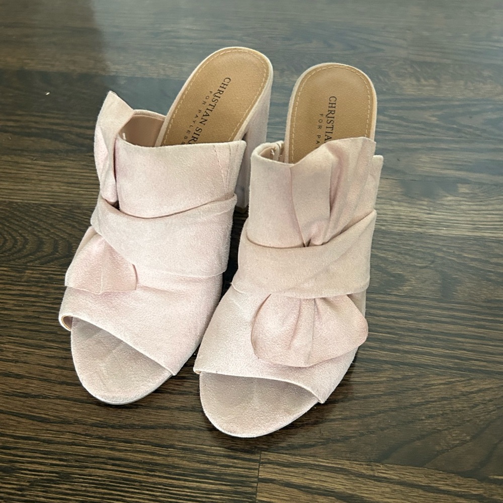 Christian Siriano Blush Pink Mules